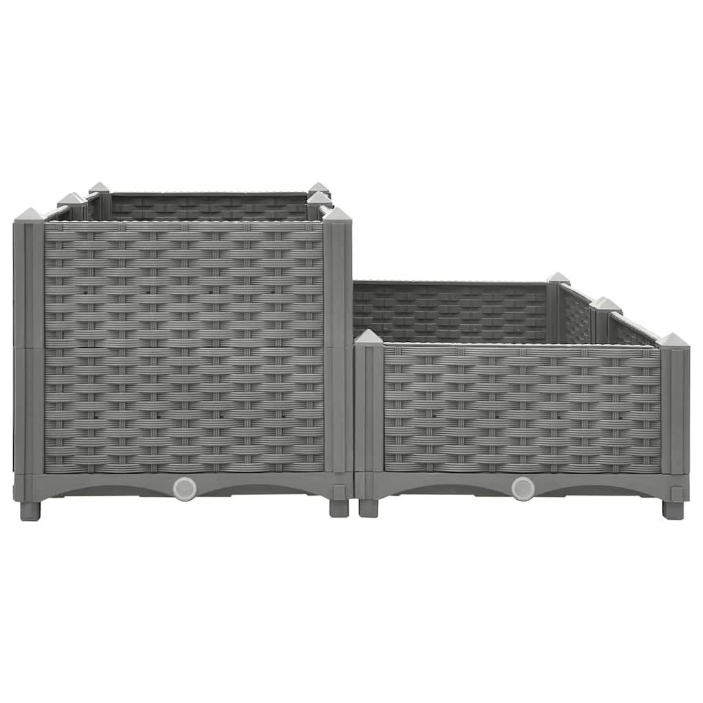 Fioriera Rialzata 80x80x38 cm in Polipropilene | homemem39