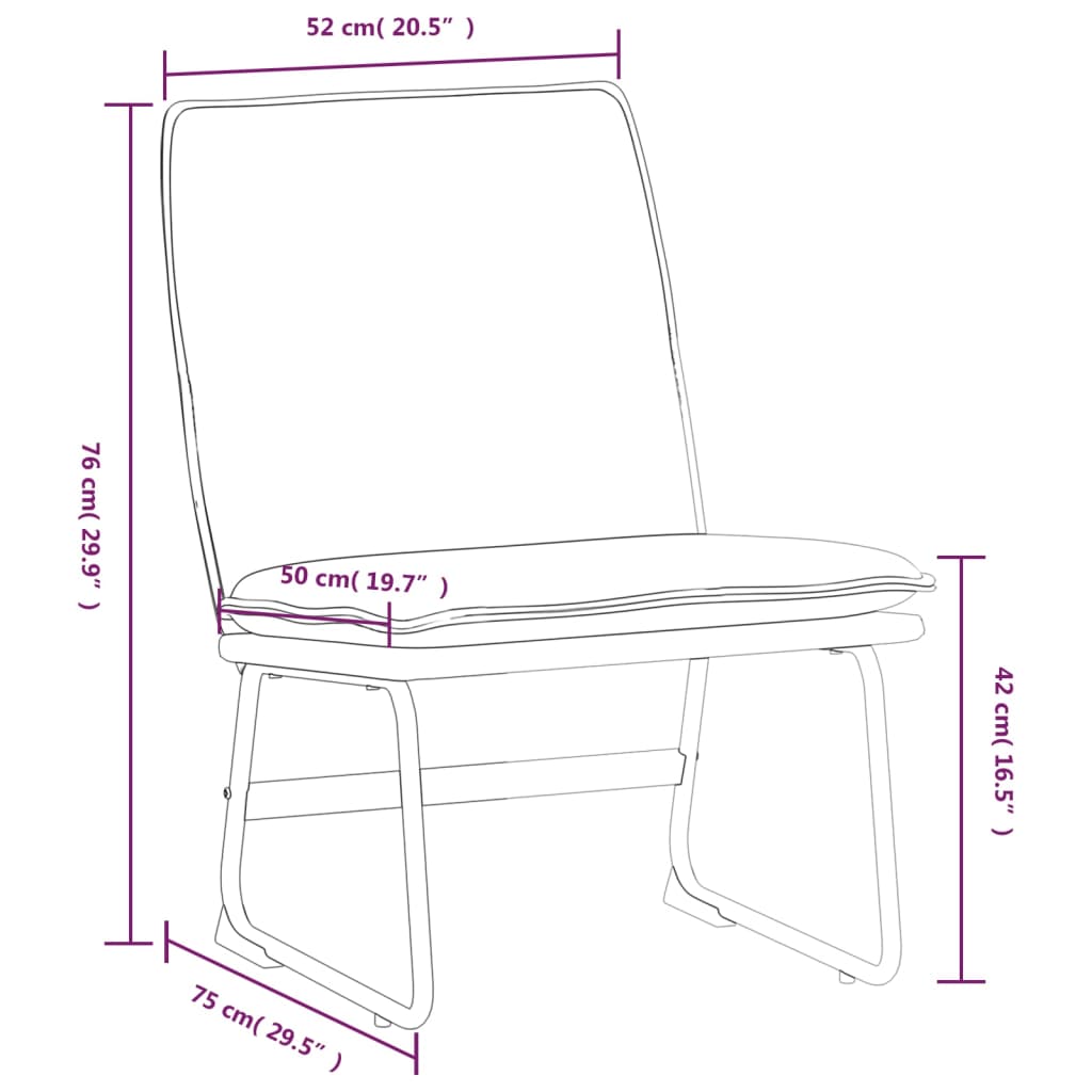 Sedia Lounge Rosso Vino 52x75x76 cm in Tessuto | homemem39