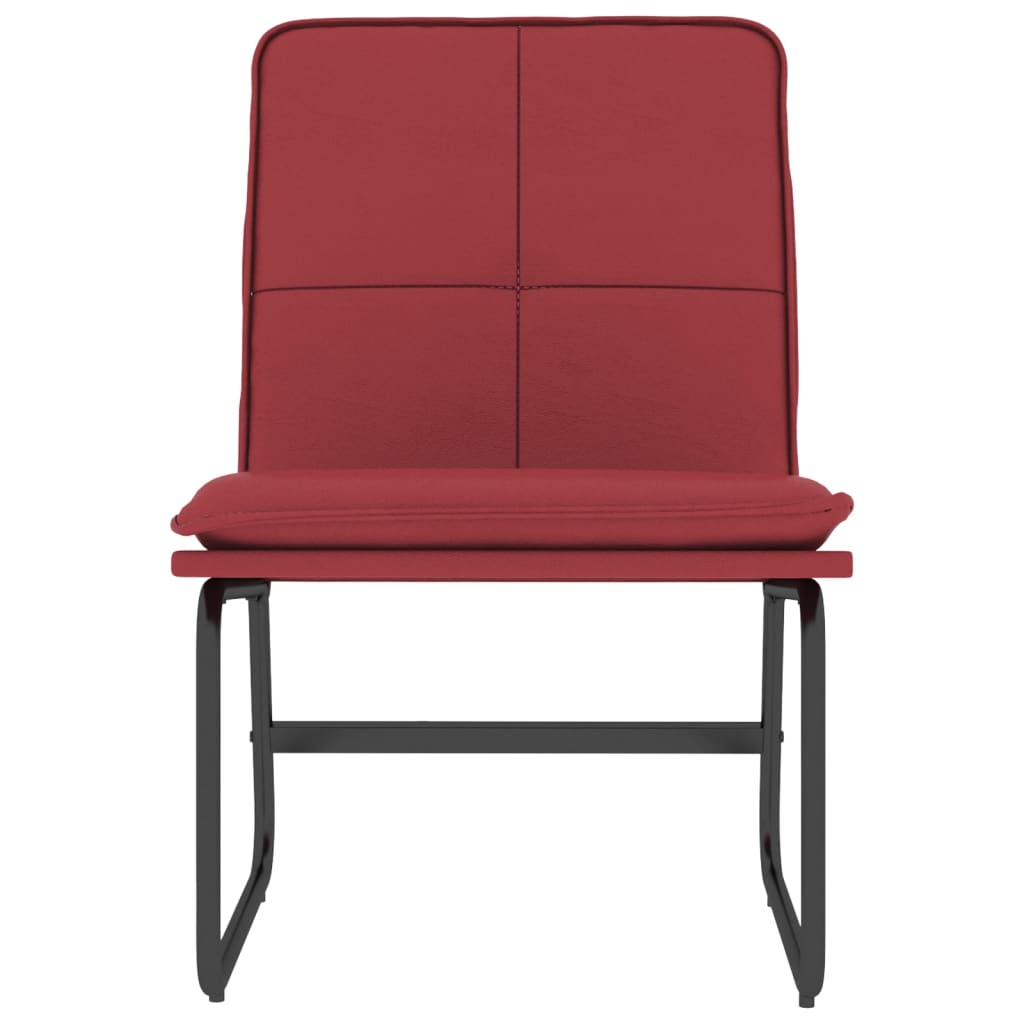 Sedia Lounge Rosso Vino 54x75x76 cm in Similpelle | homemem39