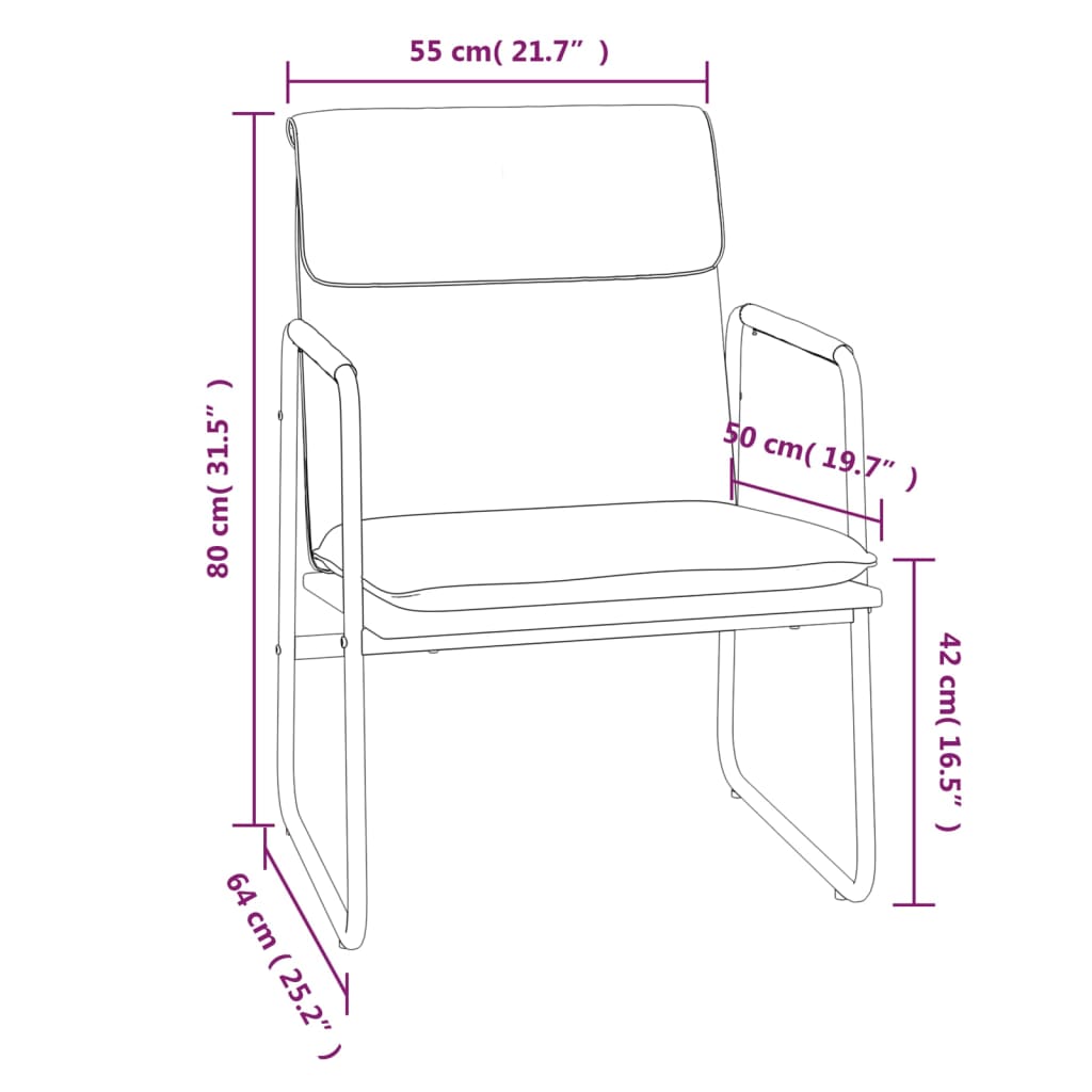 Sedia Lounge Grigio Scuro 55x64x80 cm in Tessuto | homemem39