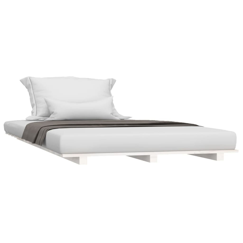 Giroletto senza Materasso Bianco 90x200 cm Legno Massello Pino | homemem39