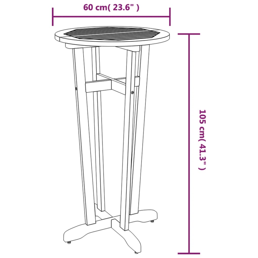 Set da Bar 3 pz in Legno Massello di Acacia | homemem39