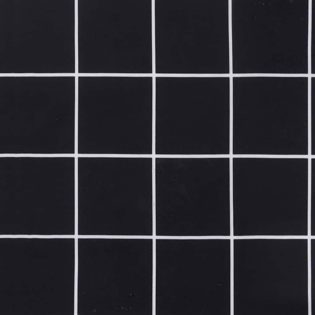 Cuscini Sedia 4 pz Motivo a Quadri Nero 40x40x3 cm in Tessuto