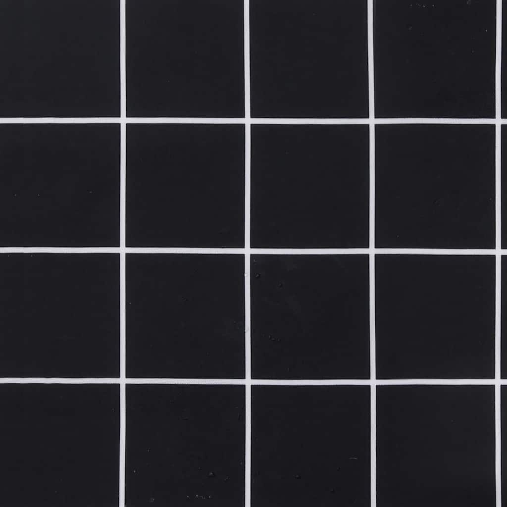 Cuscini Sedia 6 pz Motivo a Quadri Nero 40x40x3 cm in Tessuto