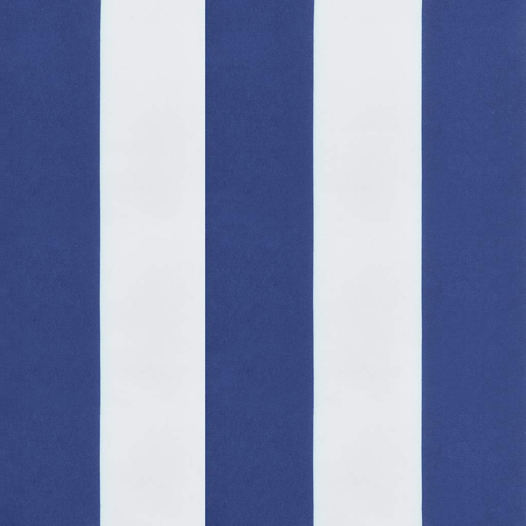 Cuscini per Sedia 2pz Strisce Bianche e Blu 50x50x3 cm Tessuto