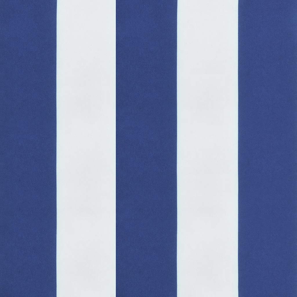 Cuscini per Sedia 2pz Strisce Bianche e Blu 50x50x3 cm Tessuto