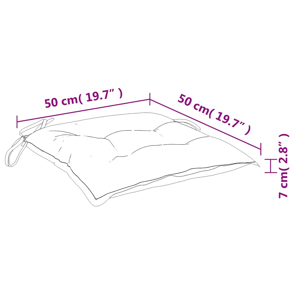 Cuscini per Sedia 4 pz Rosa 50x50x7 cm in Tessuto Oxford | homemem39