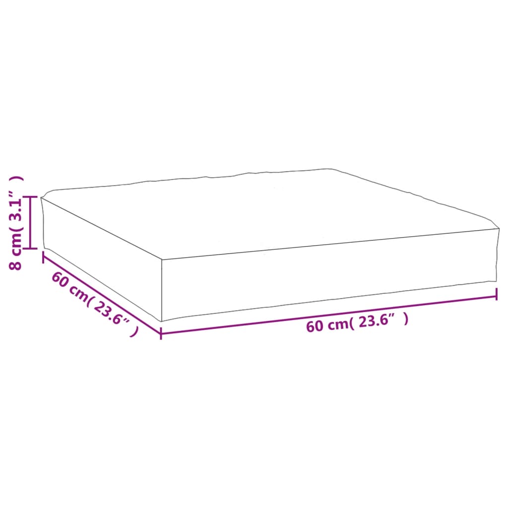 Cuscino Pallet Motivo a Foglie 60x60x8 cm in Tessuto Oxford | homemem39