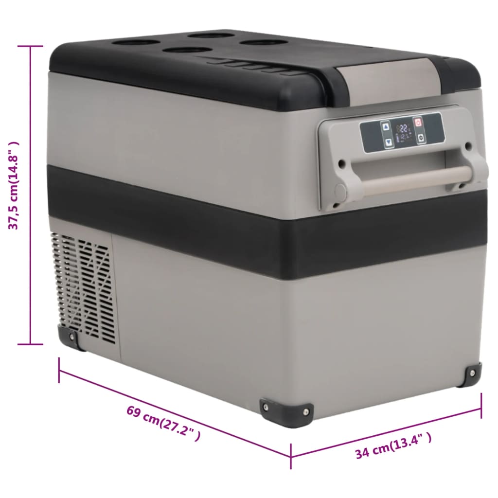 Borsa Frigo con Manico Nera e Grigia 35 L in PP e PE | homemem39