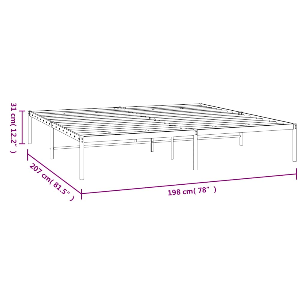 Giroletto in Metallo Nero 193x203 cm | homemem39