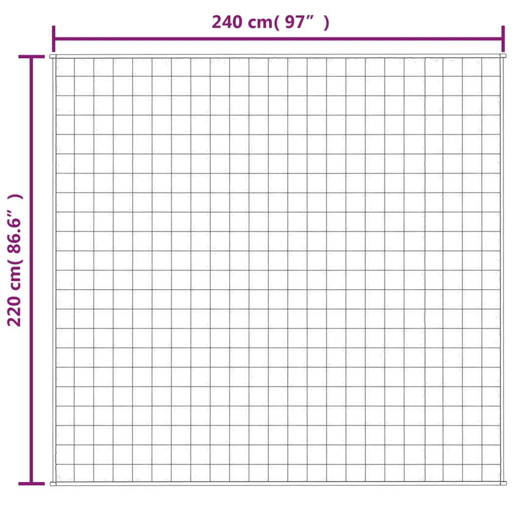 Coperta Ponderata Grigia 220x240 cm 15 kg Tessuto | homemem39