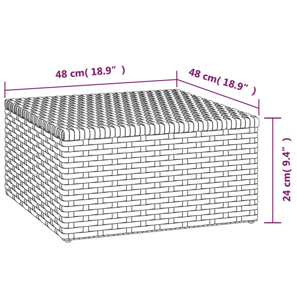 Set Divani da Giardino 3 pz con Cuscini in Polyrattan Grigio | homemem39