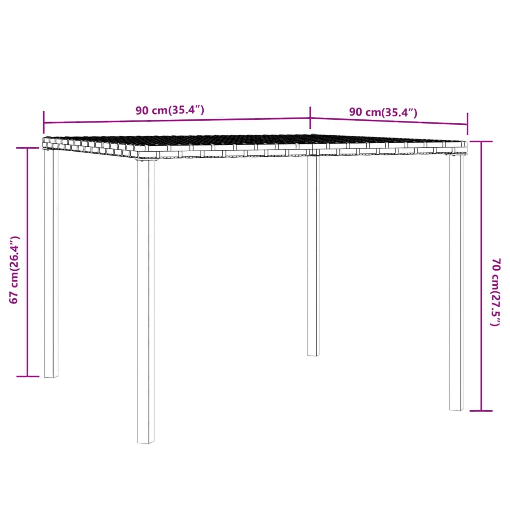 Set da Pranzo da Giardino 2 pz con Cuscini in Polyrattan Grigio | homemem39