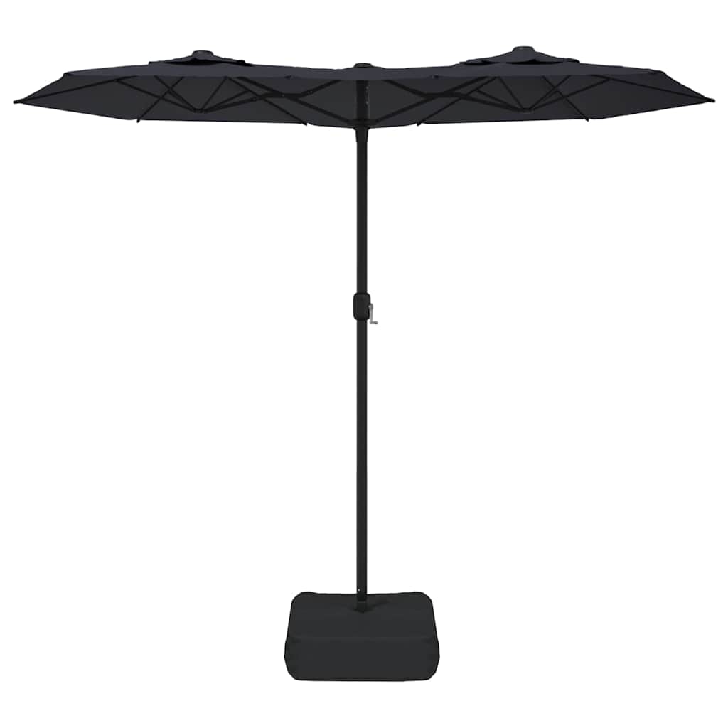 Ombrellone a Doppia Testa Nero 316x145 cm | homemem39