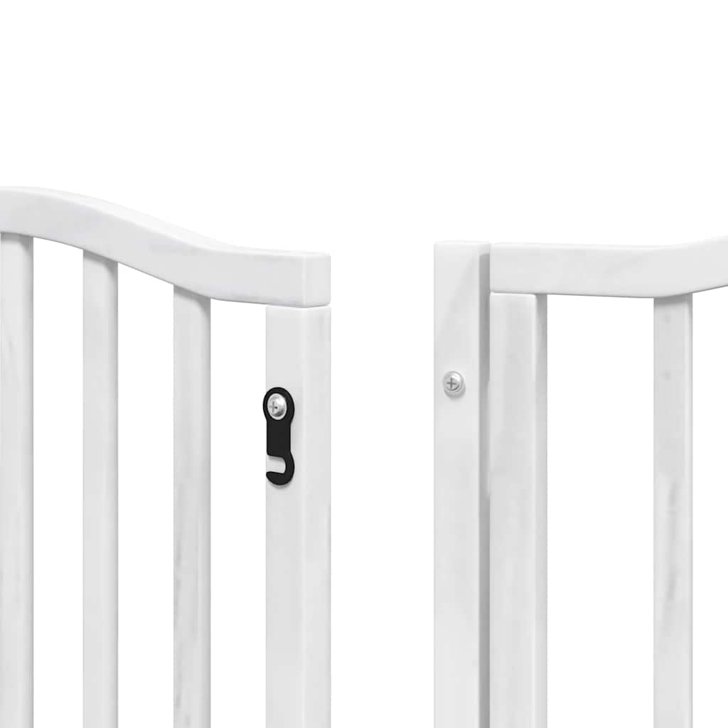 Cancello Cani Porta Pieghevole Bianco 15 Pannelli 750 cm Pioppo | homemem39