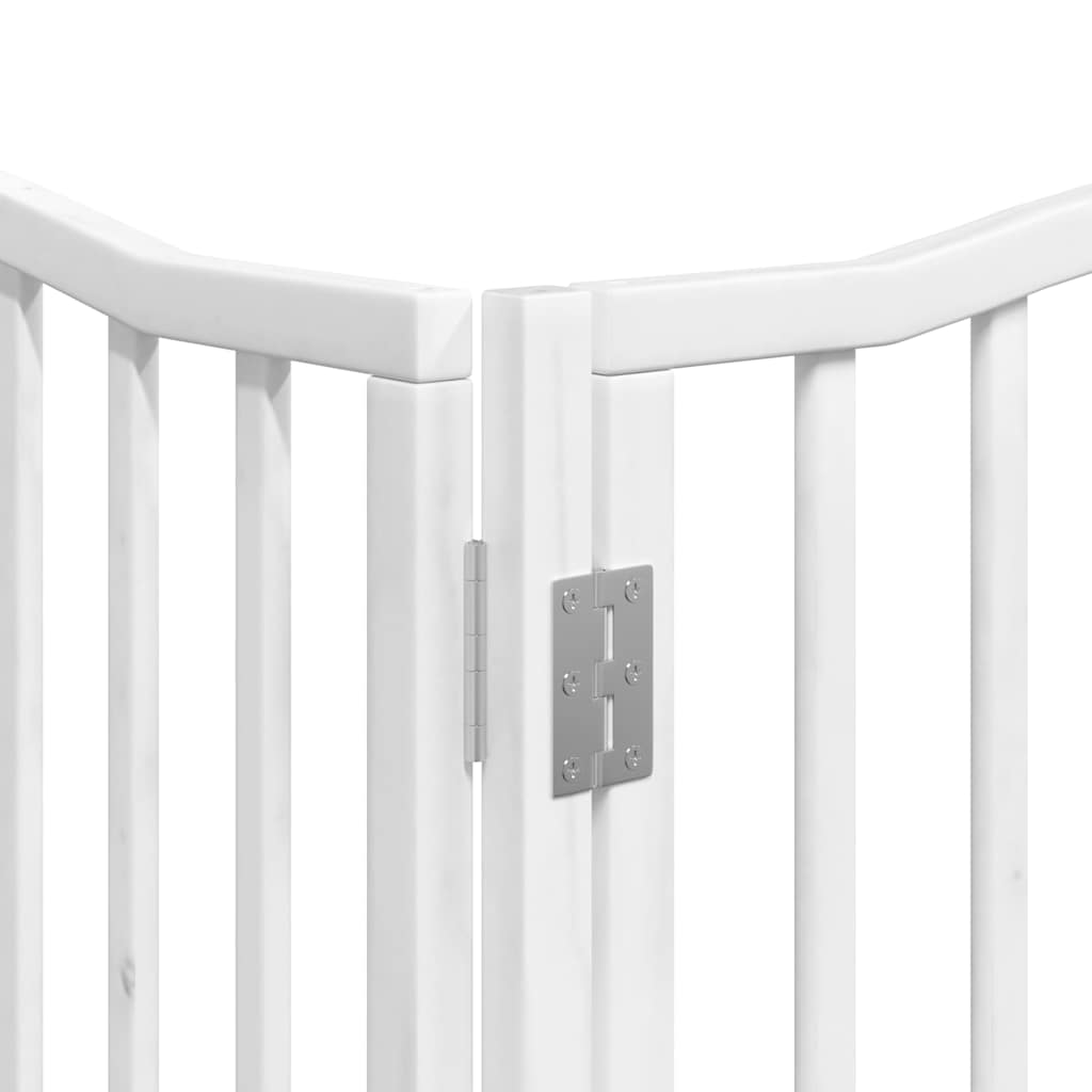 Cancello Cani Porta Pieghevole Bianco 12 Pannelli 960 cm Pioppo | homemem39