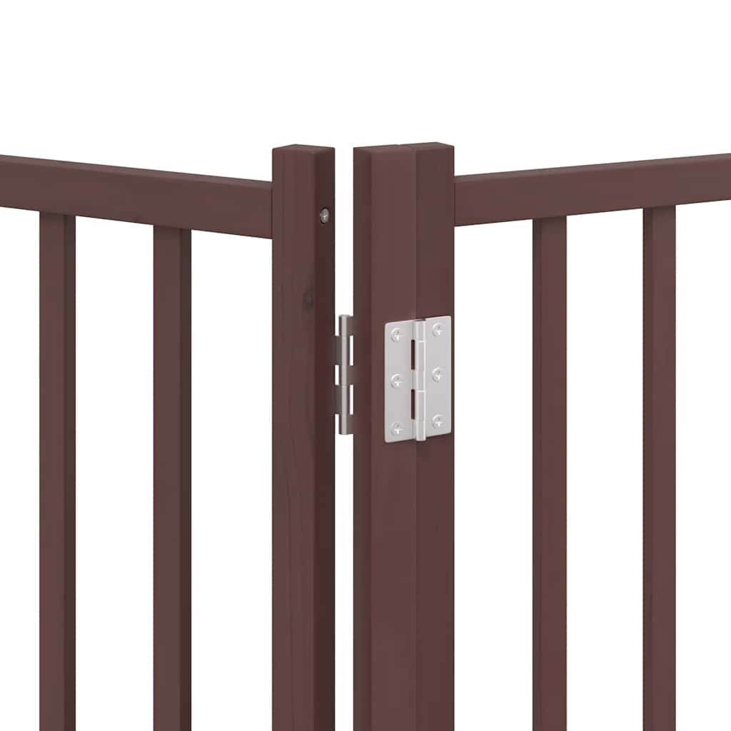 Cancello Cani Porta Pieghevole Marrone 6 Pannelli 480cm Pioppo | homemem39