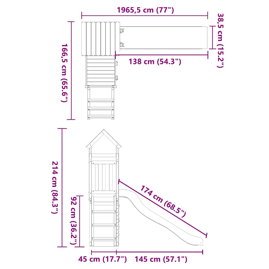 Set da Gioco da Esterno in Legno Massello di Douglas | homemem39