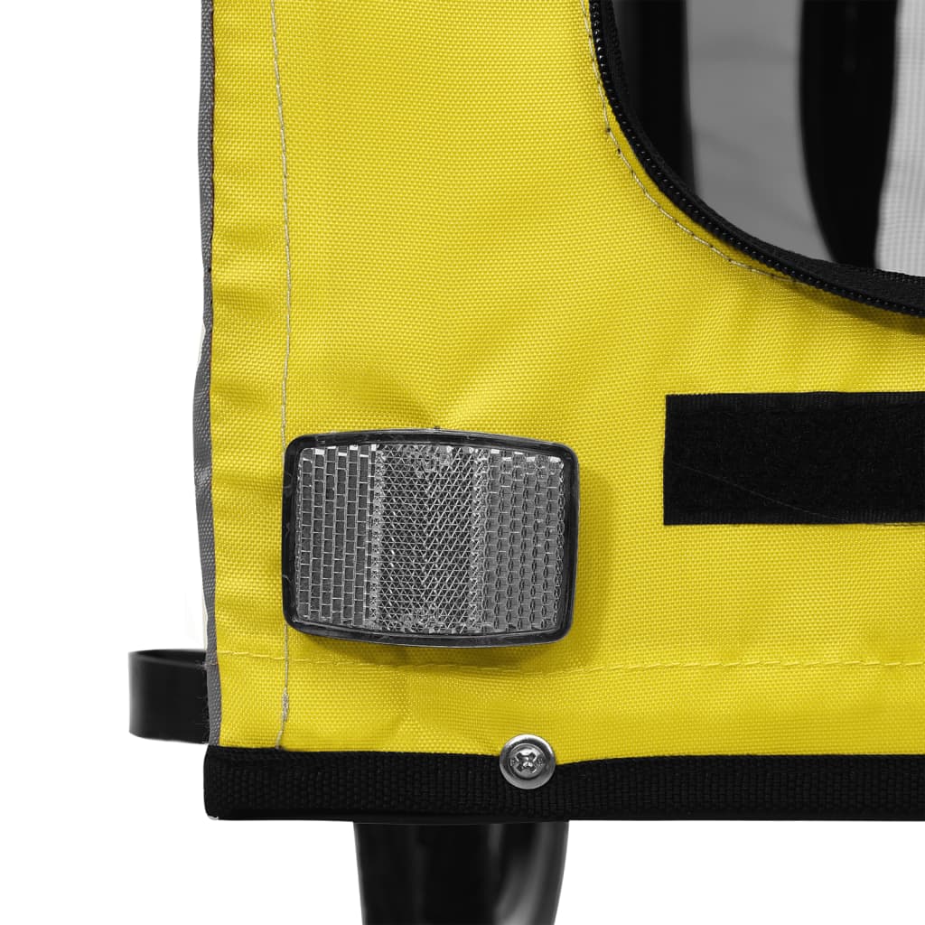 Rimorchio da Bici per Animali Giallo e Grigio Oxford e Ferro | homemem39