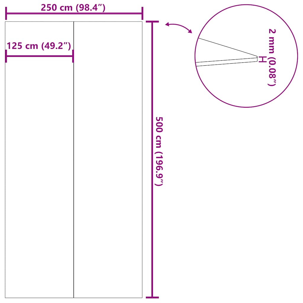 Telo Sotto Piscina Grigio Chiaro 500x250 Geotessile Poliestere - homemem39