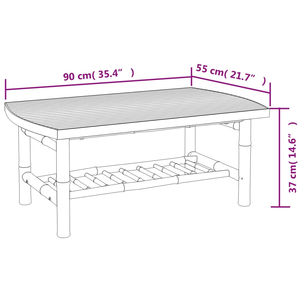 Set Salotto da Giardino 3pz con Cuscini Grigio Scuro Bambù | homemem39
