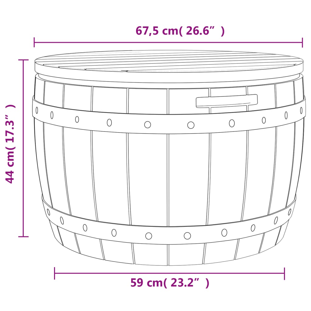 Contenitore da Giardino 3 in 1 Polipropilene Marrone Chiaro | homemem39
