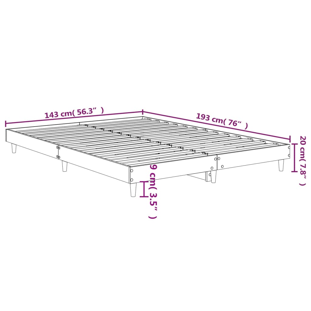 Giroletto Nero 140x190 cm in Legno Multistrato | homemem39