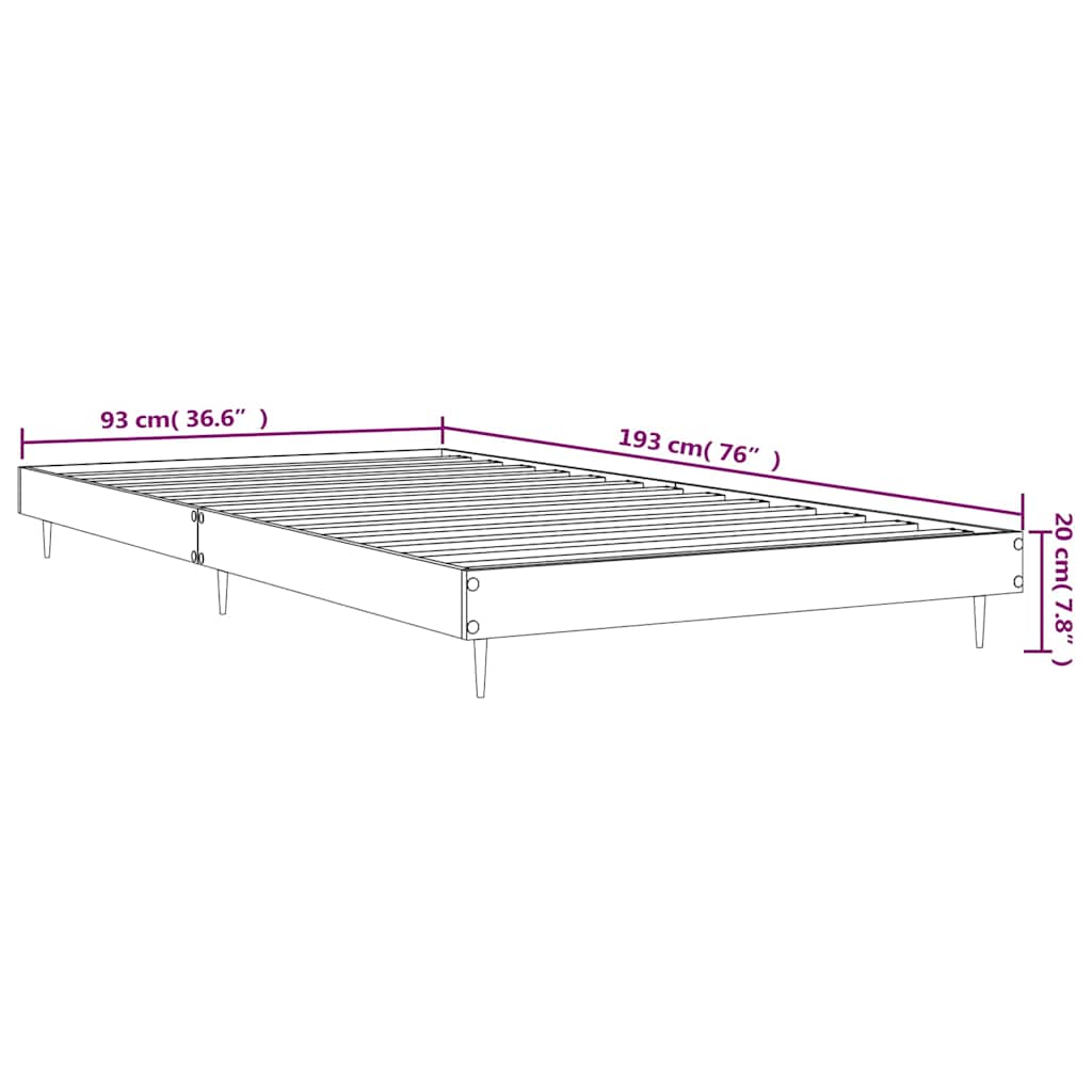 Giroletto Grigio Sonoma 90x190 cm in Legno Multistrato | homemem39
