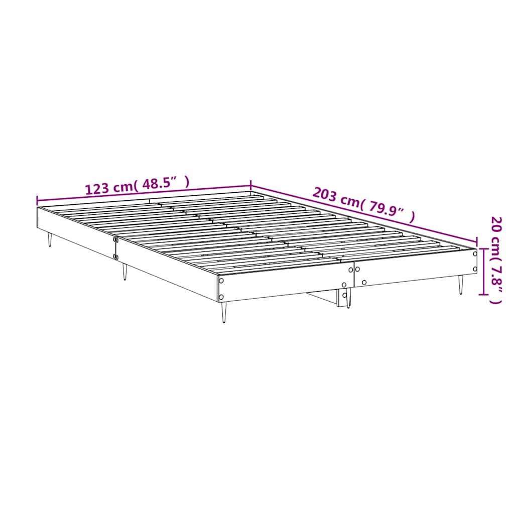 Giroletto Grigio Sonoma 120x200 cm in Legno Multistrato