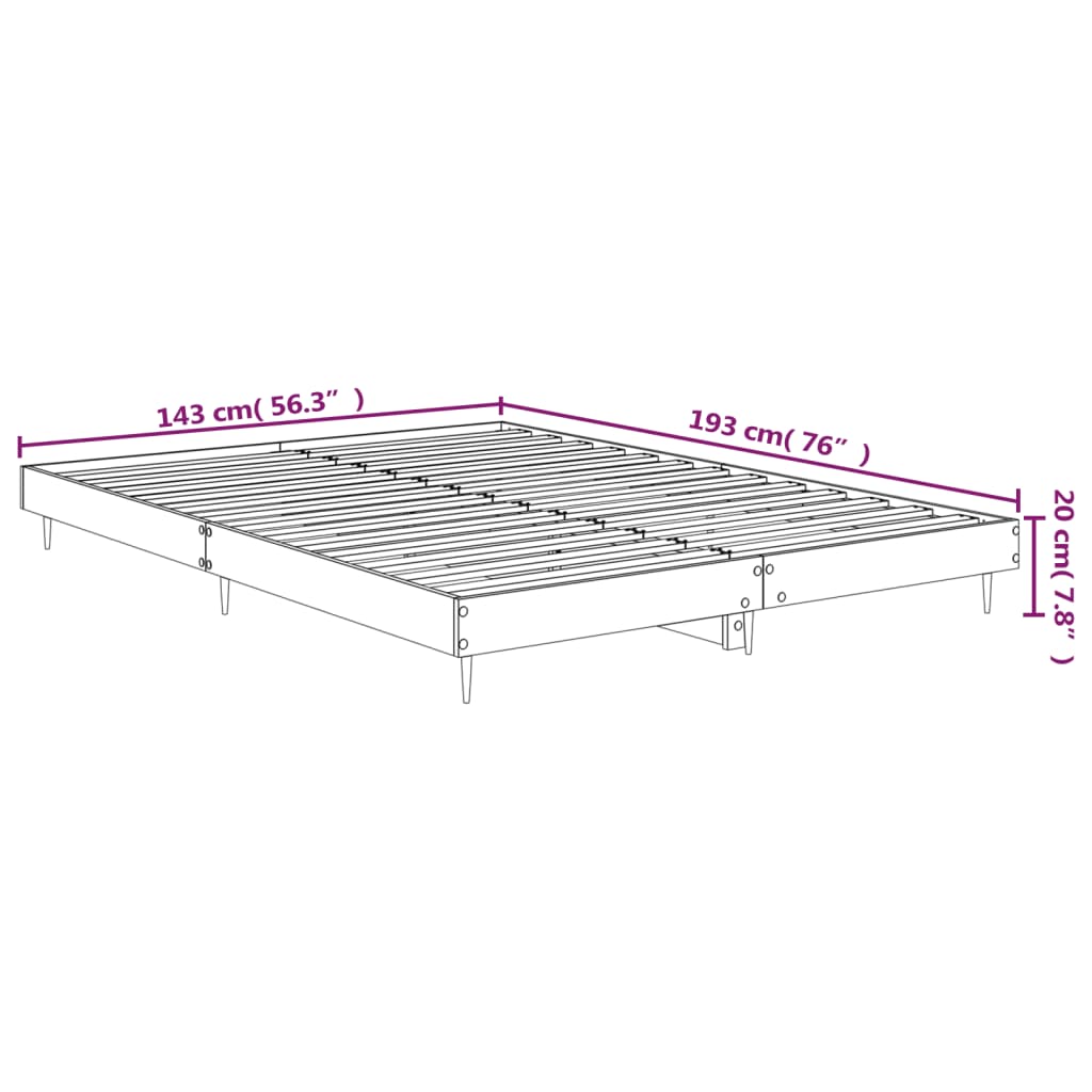 Giroletto Nero 140x190 cm in Legno Multistrato | homemem39