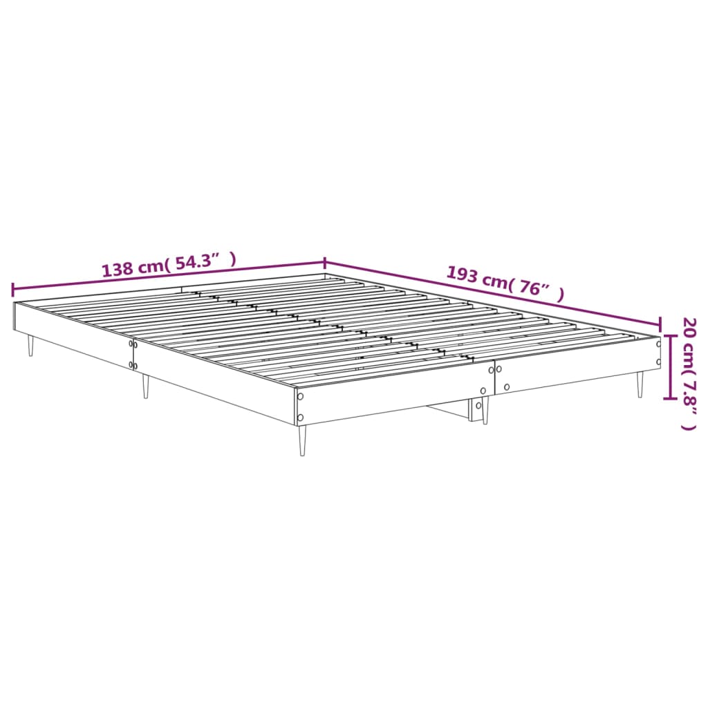 Giroletto Bianco Lucido 135x190 cm in Legno Multistrato | homemem39