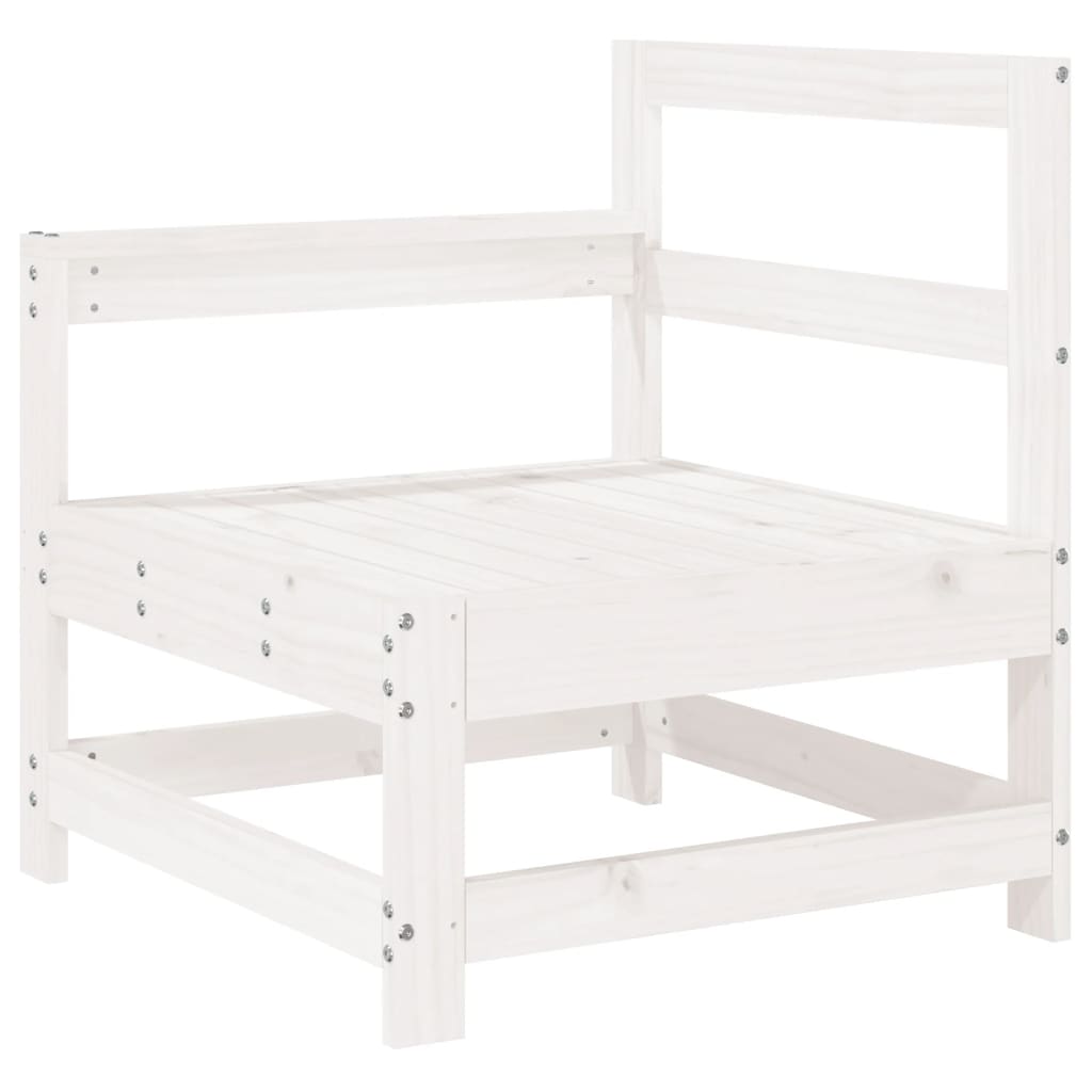 Divani Angolari da Giardino 2 pz Bianchi Legno Massello di Pino | homemem39