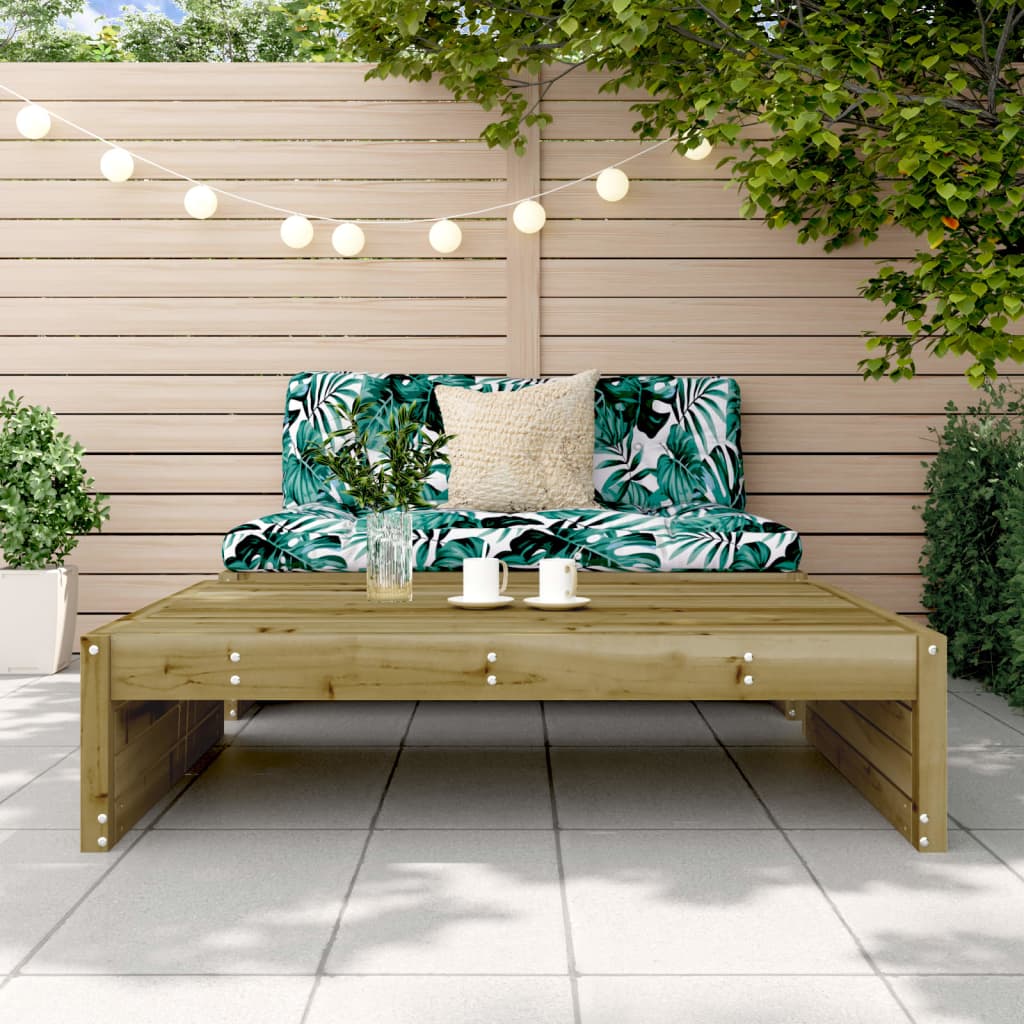 Poggiapiedi da Giardino 120x80 cm in Legno Impregnato di Pino | homemem39