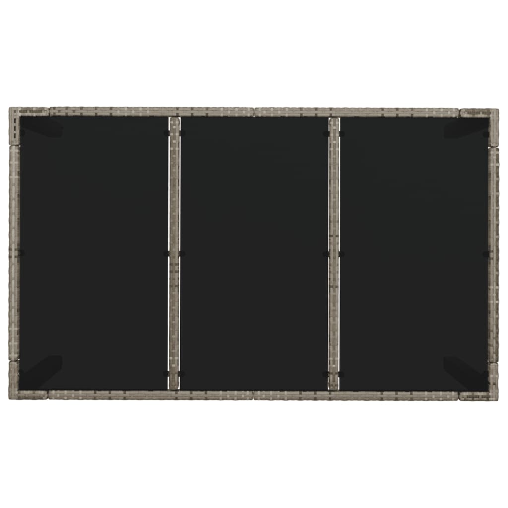 Set da Pranzo da Giardino 7 pz con Cuscini in Polyrattan Grigio - homemem39