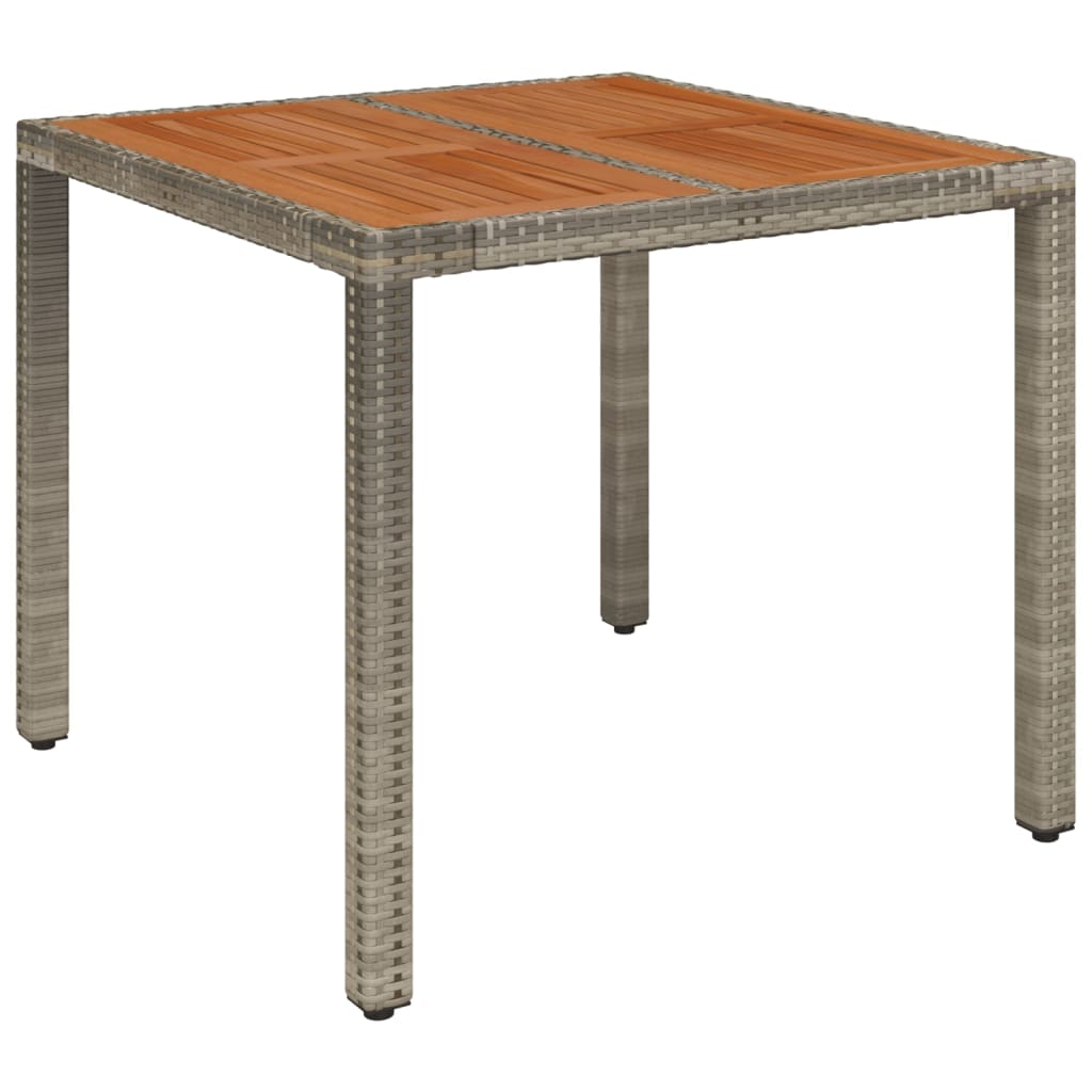 Set da Pranzo da Giardino 5 pz con Cuscini in Polyrattan Grigio | homemem39