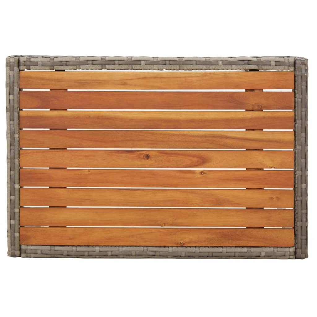 Set da Pranzo da Giardino 5 pz con Cuscini in Polyrattan Grigio | homemem39