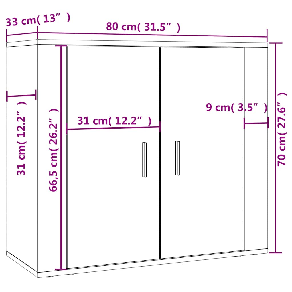 Credenza Grigio Sonoma in Legno Multistrato | homemem39