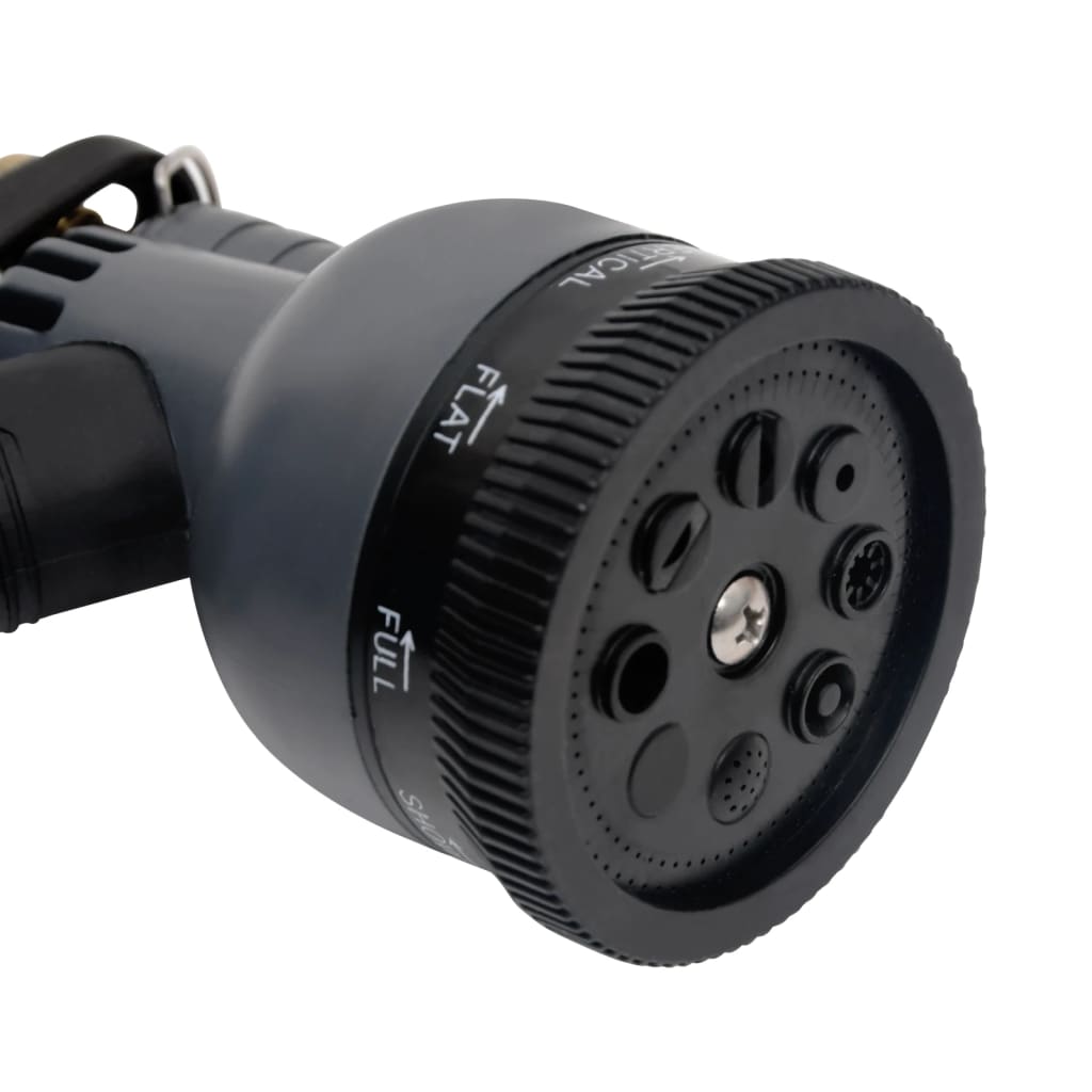 Tubo da Giardino con Ugello Spray Argento 0,6" 30 m in Acciaio - homemem39