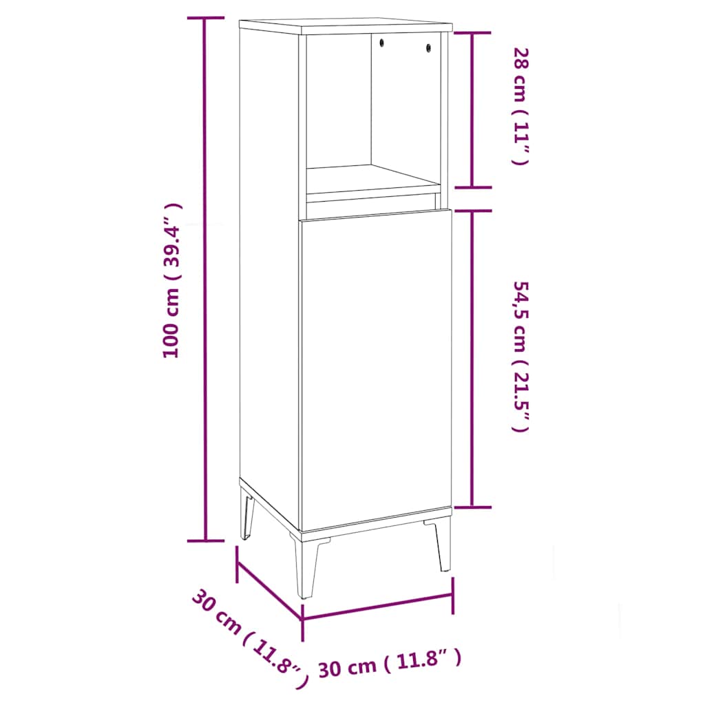 Set Mobili da Bagno 3 pz Bianco in Legno Multistrato | homemem39