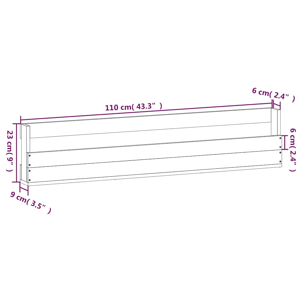Scarpiere a Parete 2 pz 110x9x23 cm Legno Massello di Pino | homemem39