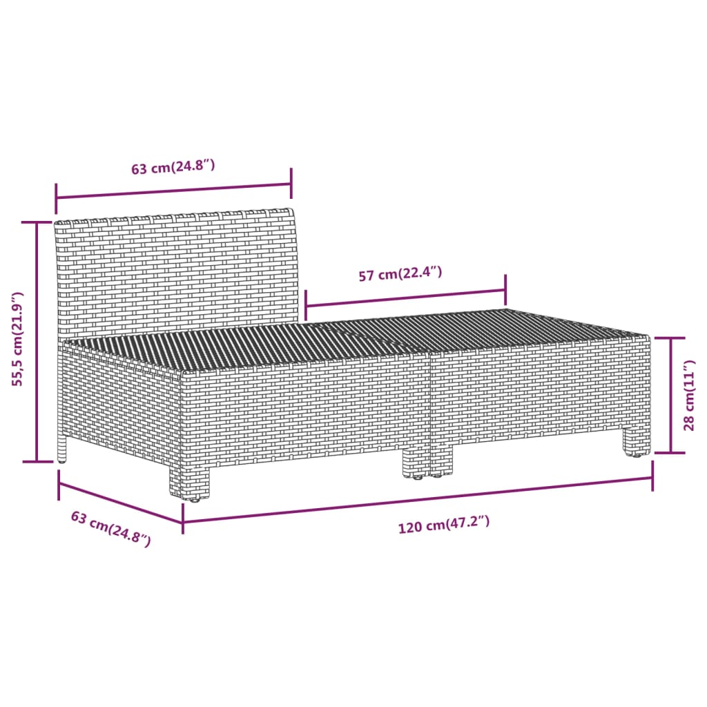 Set Divani da Giardino 6 pz con Cuscini in Polyrattan Grigio | homemem39