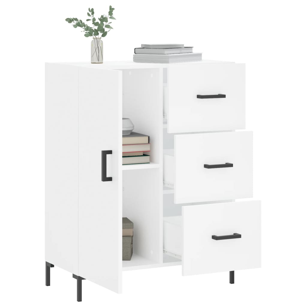 Credenza Bianca 69,5x34x90 cm in Legno Multistrato