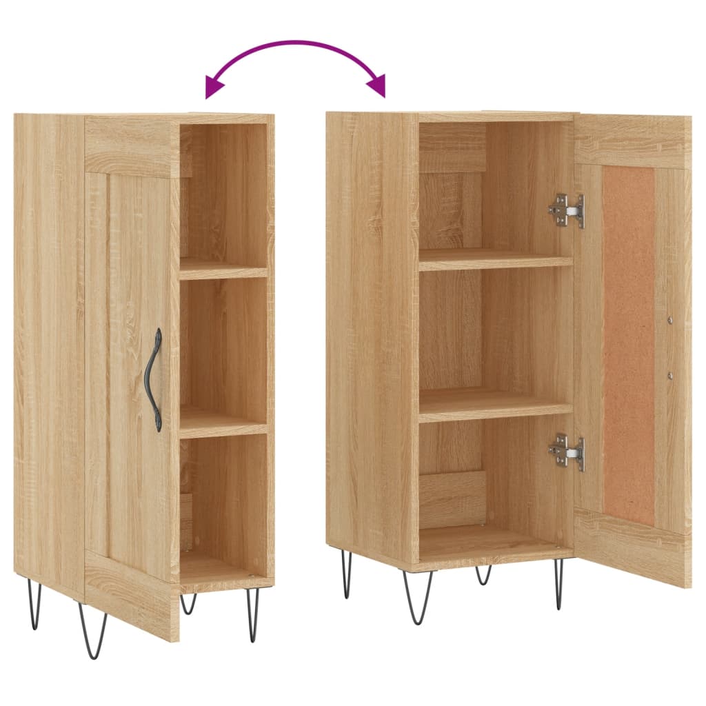 Credenza Rovere Sonoma 34,5x34x90 cm in Legno Multistrato