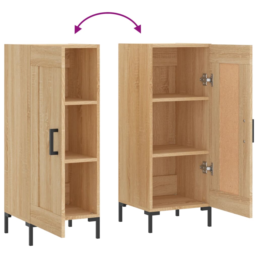 Credenza Rovere Sonoma 34,5x34x90 cm in Legno Multistrato