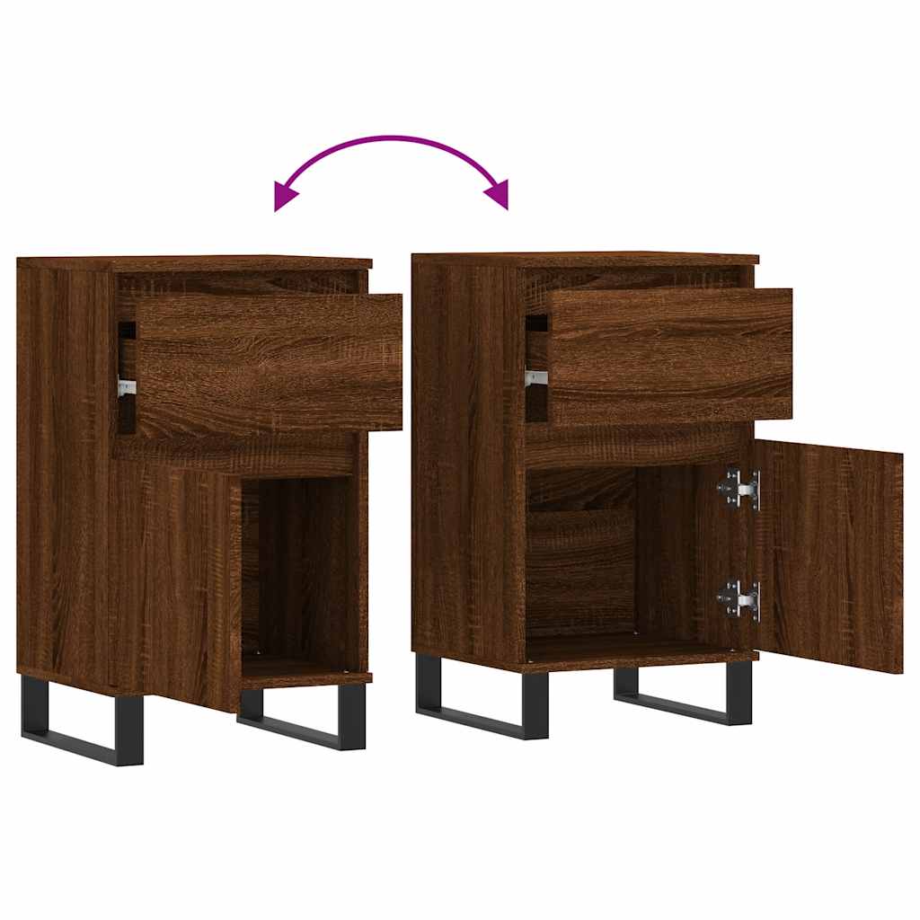 Credenze 2 pz Rovere Marrone 40x35x70 cm in Legno Multistrato | homemem39