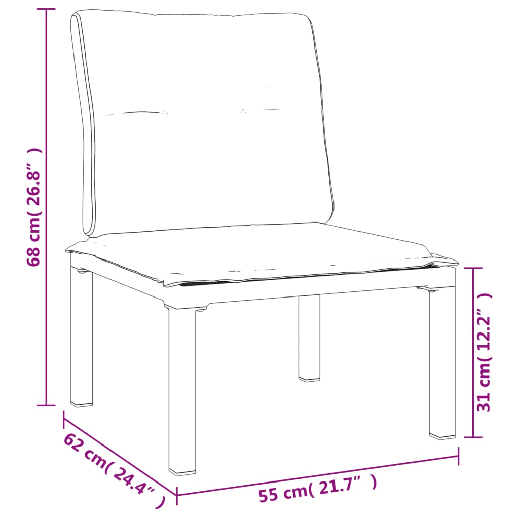 Set Salotto da Giardino 4 pz Nero e Grigio in Polyrattan | homemem39