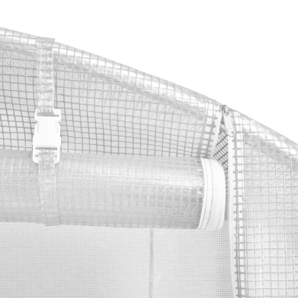 Serra con Telaio in Acciaio Bianco 72 m² 12x6x2,85 m | homemem39