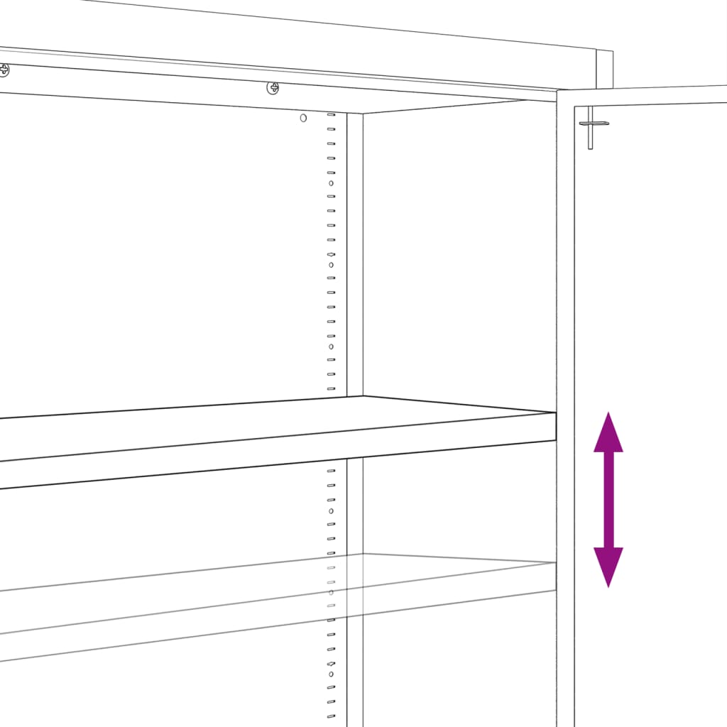 Armadio Classificatore Antracite 90x40x130 cm in Acciaio | homemem39
