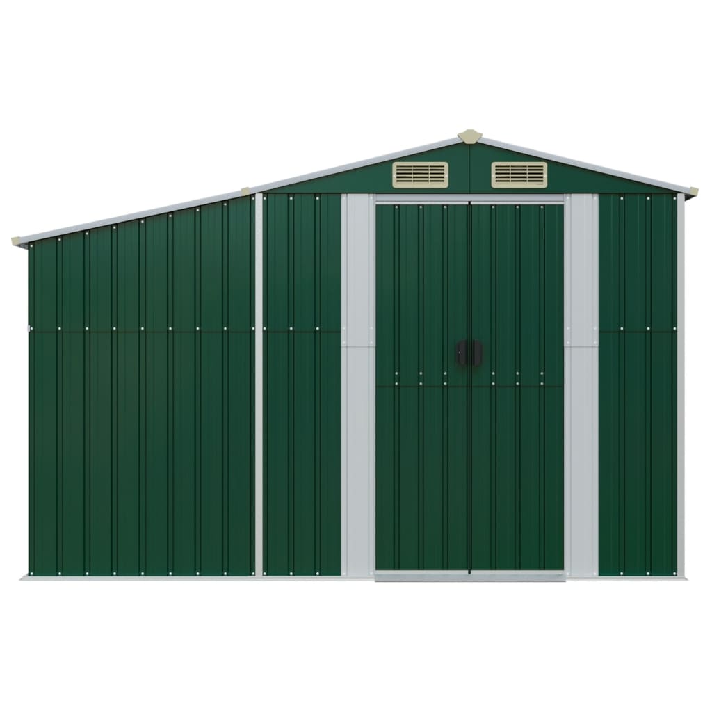 Capanno da Giardino Verde 277x93x179 cm in Acciaio Zincato | homemem39