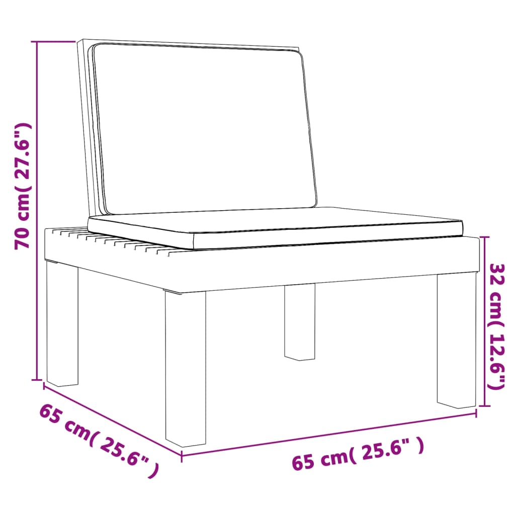 Lettino Prendisole con Cuscini Bianco in PP | homemem39